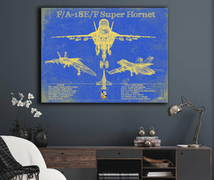Cutler West Blue Angels F/A-18F Super Hornet Patent Blueprint Original Military Wall Art