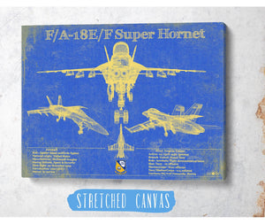 Cutler West Blue Angels F/A-18F Super Hornet Patent Blueprint Original Military Wall Art