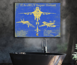 Cutler West Blue Angels F/A-18F Super Hornet Patent Blueprint Original Military Wall Art