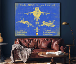 Cutler West Blue Angels F/A-18F Super Hornet Patent Blueprint Original Military Wall Art