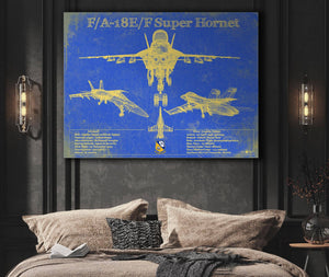 Cutler West Blue Angels F/A-18F Super Hornet Patent Blueprint Original Military Wall Art