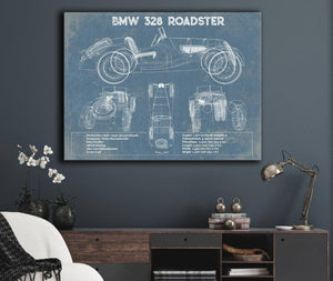 Cutler West BMW 328 Roadster Blueprint Vintage Auto Print