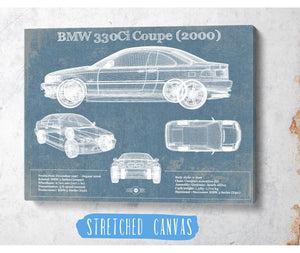 Cutler West BMW 330Ci Coupe 2000 Blueprint Vintage Auto Print