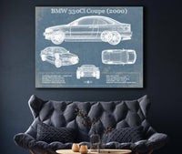 Cutler West Vehicle Collection BMW 330Ci Coupe 2000 Blueprint Vintage Auto Print