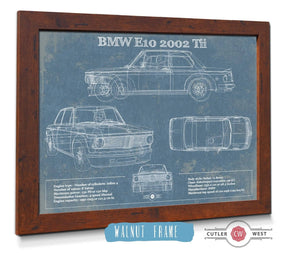 Cutler West BMW E10 2002 Tii Blueprint Vintage Auto Print