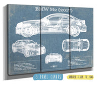 Cutler West Vehicle Collection 48" x 32" / 3 Panel Canvas Wrap BMW M2 2017 Blueprint Vintage Auto Print 892210767_47797