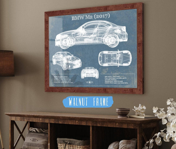 Cutler West BMW M2 2017 Blueprint Vintage Auto Print