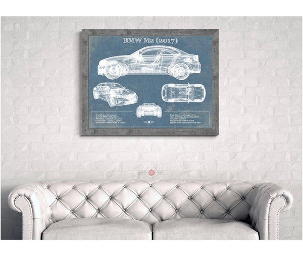 Cutler West BMW M2 2017 Blueprint Vintage Auto Print