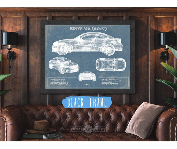 Cutler West BMW M2 2017 Blueprint Vintage Auto Print