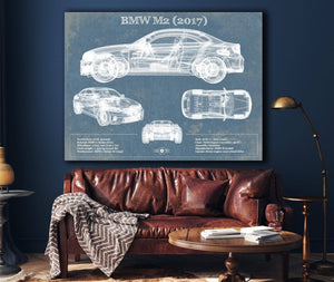Cutler West BMW M2 2017 Blueprint Vintage Auto Print
