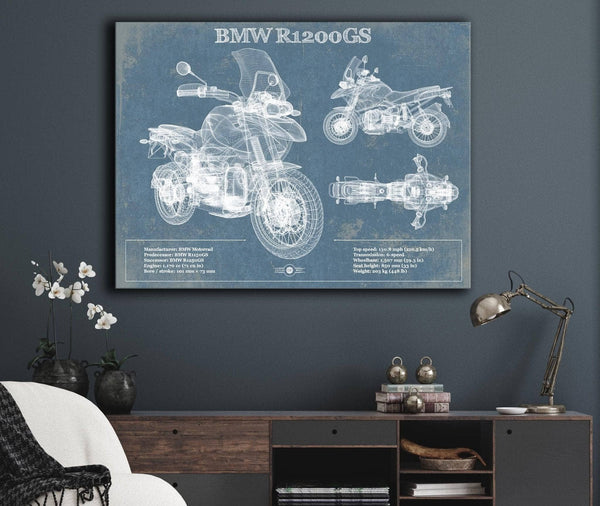Cutler West BMW R1200GS Blueprint Motorcycle Patent Print