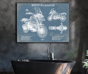 Cutler West BMW R1200GS Blueprint Motorcycle Patent Print