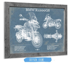 Cutler West BMW R1200GS Blueprint Motorcycle Patent Print