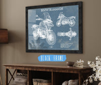 20" x 16" / Black Frame Cutler West BMW R1200GS Blueprint Motorcycle Patent Print