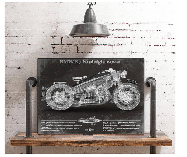 Cutler West BMW R7 Nostalgia 2020 Blueprint Motorcycle Patent Print