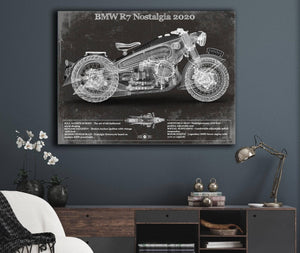 Cutler West BMW R7 Nostalgia 2020 Blueprint Motorcycle Patent Print