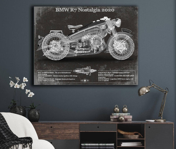 Cutler West BMW R7 Nostalgia 2020 Blueprint Motorcycle Patent Print