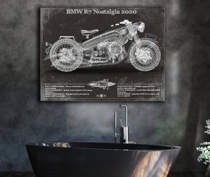 Cutler West BMW R7 Nostalgia 2020 Blueprint Motorcycle Patent Print