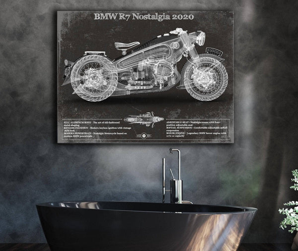 Cutler West BMW R7 Nostalgia 2020 Blueprint Motorcycle Patent Print