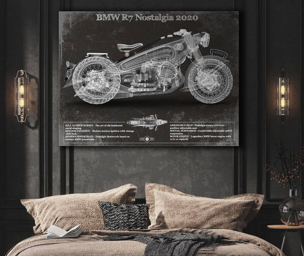 Cutler West BMW R7 Nostalgia 2020 Blueprint Motorcycle Patent Print