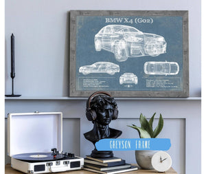 Cutler West BMW X4 (G02) Vintage Blueprint Auto Print