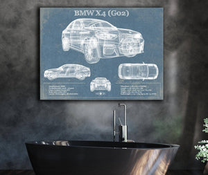 Cutler West BMW X4 (G02) Vintage Blueprint Auto Print