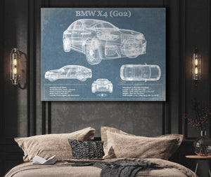 Cutler West BMW X4 (G02) Vintage Blueprint Auto Print