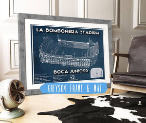 14" x 11" / Greyson Frame & Mat Cutler West Boca Juniors F.C La Bombonera Stadium Soccer Print 2