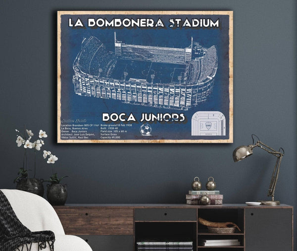 Cutler West Boca Juniors F.C - La Bombonera Stadium Soccer Print