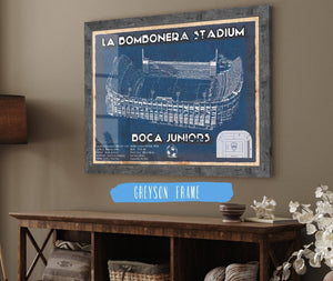 14" x 11" / Greyson Frame Cutler West Boca Juniors F.C - La Bombonera Stadium Soccer Print
