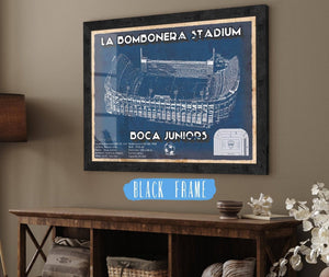 20" x 16" / Black Frame Cutler West Boca Juniors F.C - La Bombonera Stadium Soccer Print