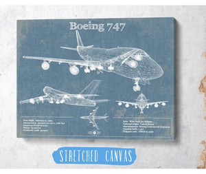 Cutler West Boeing 747 Vintage Aviation Blueprint Print - Custom Pilot Name Can Be Added