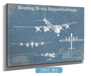 Cutler West Boeing B-29 Superfortress Patent Blueprint Original Military Wall Art