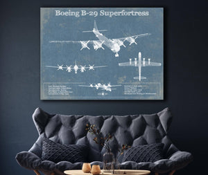 Cutler West Boeing B-29 Superfortress Patent Blueprint Original Military Wall Art