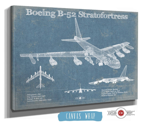 Cutler West Boeing B-52 Stratofortress Patent Blueprint Original Military Wall Art
