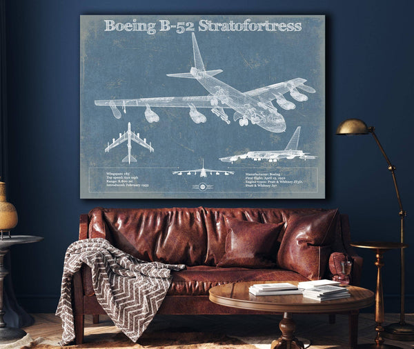 Cutler West Boeing B-52 Stratofortress Patent Blueprint Original Military Wall Art