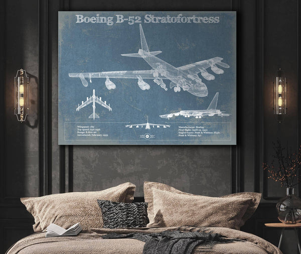 Cutler West Boeing B-52 Stratofortress Patent Blueprint Original Military Wall Art