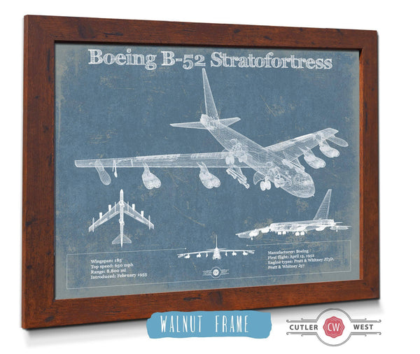 Cutler West Boeing B-52 Stratofortress Patent Blueprint Original Military Wall Art