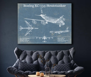 Cutler West Boeing KC-135 Stratotanker Aviation Blueprint Print - Custom Pilot Name Can Be Added