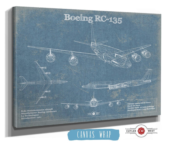 Cutler West Boeing RC-135 Aviation Blueprint Print - Custom Pilot Name Can Be Added