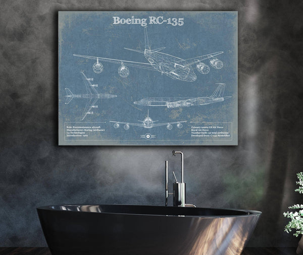 Cutler West Boeing RC-135 Aviation Blueprint Print - Custom Pilot Name Can Be Added