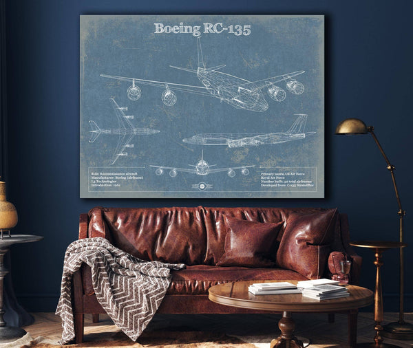 Cutler West Boeing RC-135 Aviation Blueprint Print - Custom Pilot Name Can Be Added