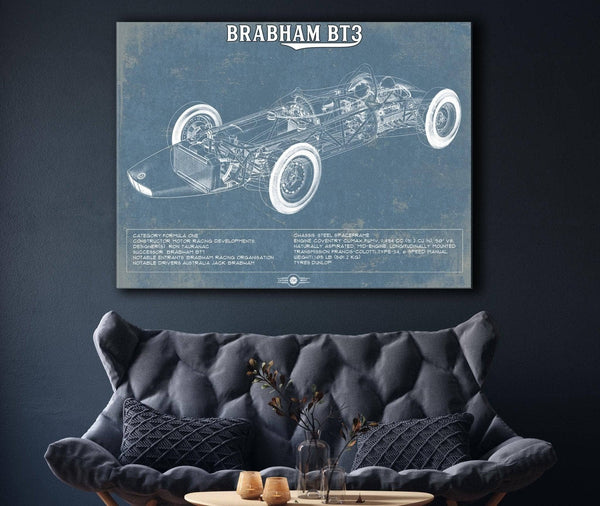 Cutler West Brabham BT3 Formula One Racing Car Vintage Auto Print