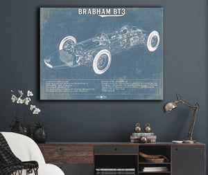 Cutler West Brabham BT3 Formula One Racing Car Vintage Auto Print