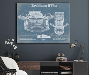 Cutler West Brabham BT62 Blueprint Vintage Auto Print