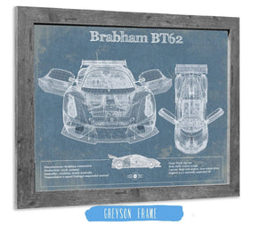 Cutler West Brabham BT62 Blueprint Vintage Auto Print