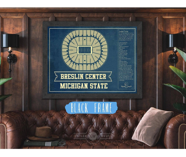 Cutler West Breslin Student Events Center - Michigan State Spartans NCAA College Basketball Blueprint Art