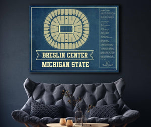 Cutler West Breslin Student Events Center - Michigan State Spartans NCAA College Basketball Blueprint Art