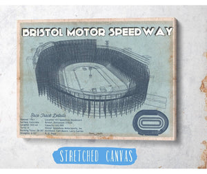 Cutler West Bristol Speedway Blueprint NASCAR Race Track Print