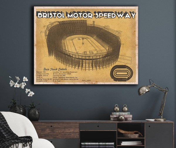 Cutler West Bristol Speedway NASCAR Race Track Print